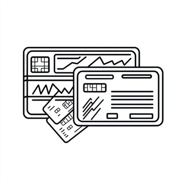 3D Glyph Line Icon depicting financial payments and transaction processing.