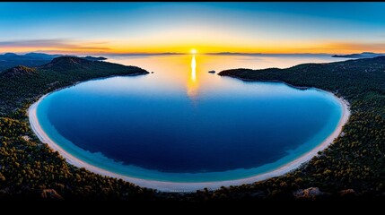 Wall Mural - Mirtos Beach at Sunset in Greece’s Aegean Sea, Stunning View