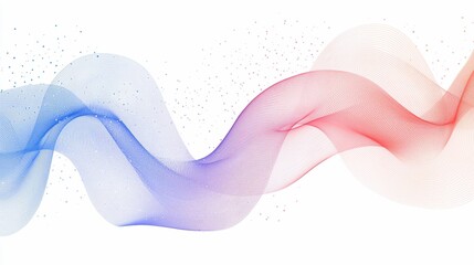 Poster - Abstract red blue wave background design