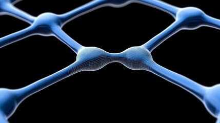 Poster - Abstract Representation of Molecular Structure with Blue Connections