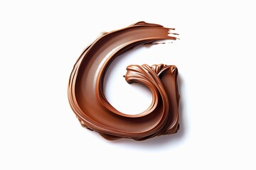 Aufkleber - Letter G designed with flowing cocoa texture isolated on white background