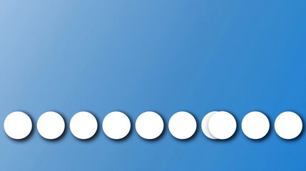 Poster - Simple Clean Design with White Circles on Blue Background