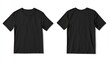 © 路加 石 - Black T-Shirt flat lay showcasing front and back views, embodying simplicity and modern design.