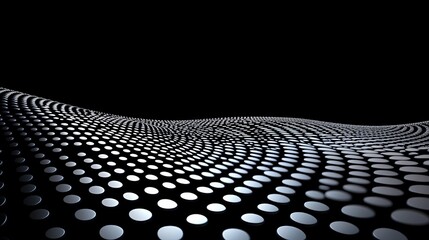 Poster - Abstract Black Background with Intricate White Dot Patterns