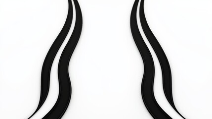 Poster - Abstract Wavy Lines Design on White Background for Modern Art