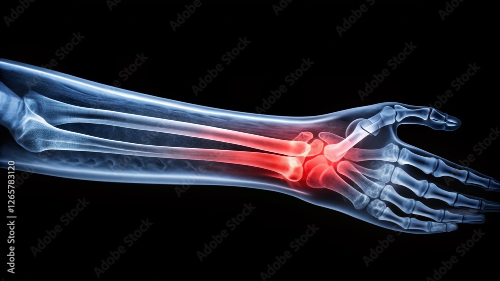 Ilustración de Stock Forearm X-Ray Showing Radius & Ulna Fracture ...
