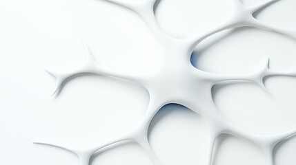 Wall Mural - Abstract White Organic Shapes on Smooth Light Background