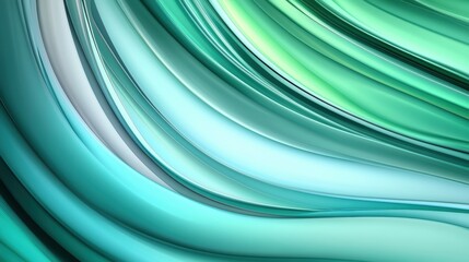 Wall Mural - a vibrant and smooth abstract background featuring flowing curves in shades of aqua and teal, perfec