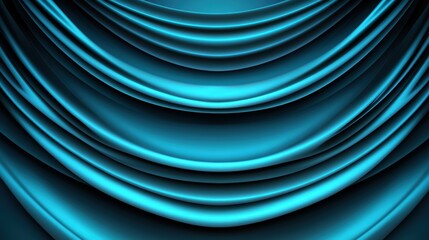 Wall Mural - fluid, textured waves of blue fabric create a captivating background that evokes elegance and modern