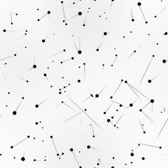 Poster - Minimalist coordinate system with thin black lines and small circle intersection points