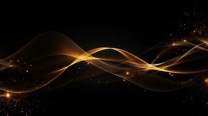 Poster - Elegant gold thread gradient  transitioning from dense to sparse for a soft, contemporary look