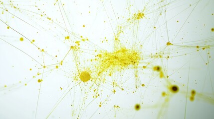 Poster - Illuminating yellow glow on a bright white background abstract art digital creation artistic environment clean concept