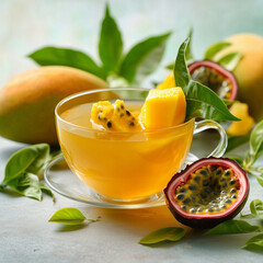 Wall Mural - Refreshing Mango & Passionfruit Tea