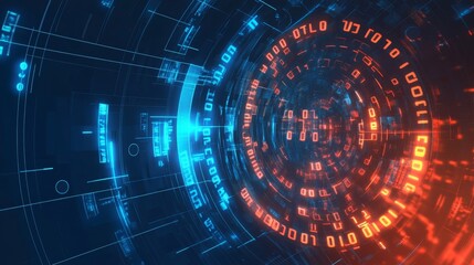 Poster - Exploring a digital cyberspace virtual reality neon light trails immersive environment first-person perspective futuristic concept