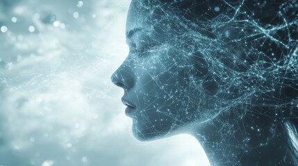 Poster - Exploring machine learning dynamics digital realm abstract visuals virtual environment analytical perspective concept of innovation