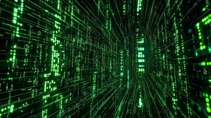 Poster - glowing cyberspace background virtual realm digital art futuristic environment immersive experience 