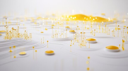 Poster - Digital glow showcase modern studio graphic design clean environment artistic perspective yellow glowing dig