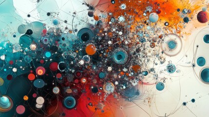 Poster - Exploring machine learning innovations digital realm abstract art virtual environment aesthetic perspective algorithmic creativity