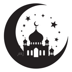 Fototapete - Ramadan Mosque Silhouette
