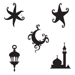 Fototapete - Islamic Symbols and Icons