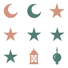 Fototapete - Islamic Symbols and Icons