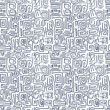 © ArtiShyna - Hand-drawn geometric line pattern in navy on white background