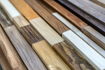 Various wood samples in warm tones