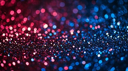 Poster - Red blue glitter bokeh background texture