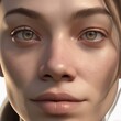 © BrilliantFutureStudi - A highly detailed, hyper-realistic close-up portrait of an AI-generated human face. This digital artwork features lifelike skin textures, expressive eyes, and natural lighting.