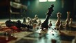 © Lesli - The final move – the king has fallen in the chess battle