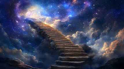Wall Mural - stairway surreal ethereal heaven