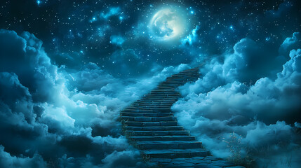Wall Mural - stairway surreal ethereal heaven