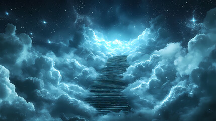 Wall Mural - stairway surreal ethereal heaven