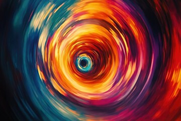 Aufkleber - Abstract swirling vortex of vibrant colors, creating a mesmerizing and dynamic visual experience.