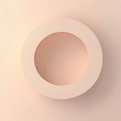 Wall Mural - Circular design element in soft pastel color creates minimalistic aesthetic for modern artwork. Generative AI