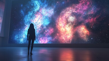 Poster - Exploring cosmic wonders a solo journey through a stellar art installation art gallery dreamlike universe immersive experience