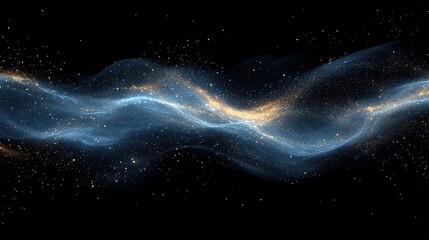 Poster - Cosmic flow of light and energy deep space digital art infinite universe abstract viewpoint interstellar concept