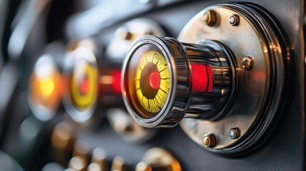 Poster - A close-up of an X-ray exposure timer and radiation intensity control settings.