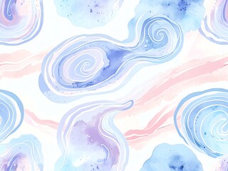 Wall Mural - pastel swirls: an abstract watercolor design