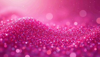 Poster - Close-up pink glitter, dynamic abstract pattern , texture, luxury, design