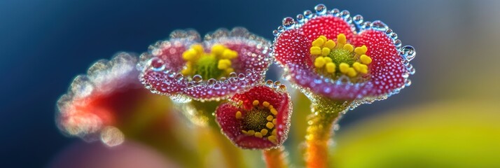 Closeup macro view of flower in Spring.