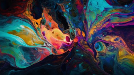 Wall Mural - colorful abstract swirl showcasing vibrant patterns and fluid shapes in a captivating display of art