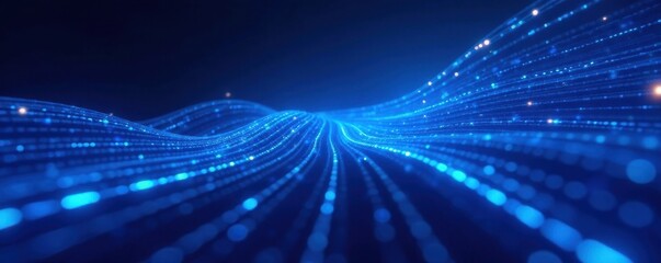 Abstract blue stripe pattern, glowing futuristic tech background, lines, wallpaper, cosmos