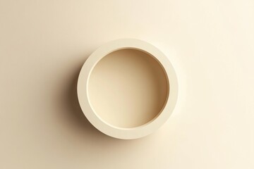 Leinwandbilder - Minimalist circular structure against a plain background highlighting simplicity and elegance in design aesthetics. Generative AI