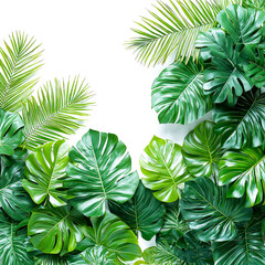 Wall Mural - Lush Tropical Leaves: Vibrant Green Foliage Background