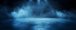 © jannik27s - Abstract dark background, a night scene with blue light rays and mist on the asphalt floor
