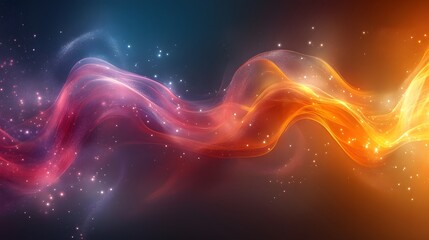 Poster - ethereal radiance, a cosmic dance of light and color through space