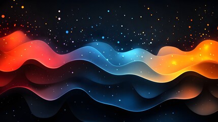 Poster - ethereal luminescence, abstract gradients and cosmic dust in a digital realm