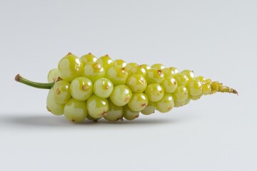 Wall Mural - A bunch of ripe green grapes isolated on white background