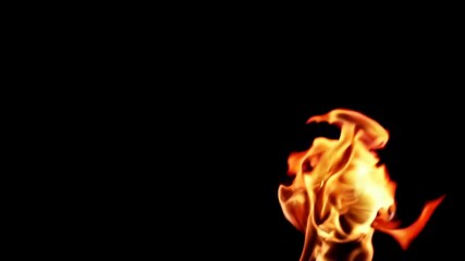 Poster - Flames against a dark background, abstract fire concept